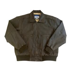 Vintage Boeing Leather Bomber Flight Jacket Size Large A-2 Style USAF Aviator